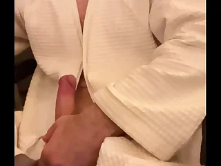 Cozy evening with daddy! Watching porn after the sauna!