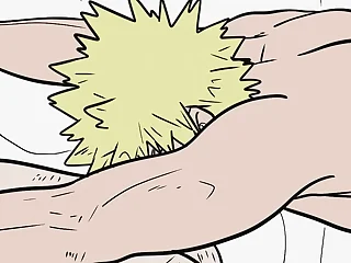 He fulfills his best friend's sexual desires - Midoriya together with Bakugo